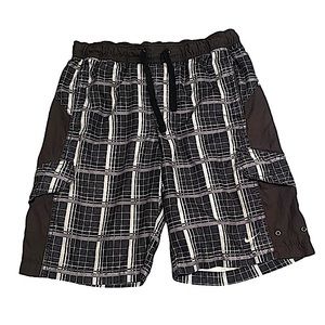 MENS Nike Plaid Swim Trunks